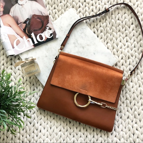 Chloe Handbags - Chloe Faye Medium Tobacco Flap Shoulder Bag